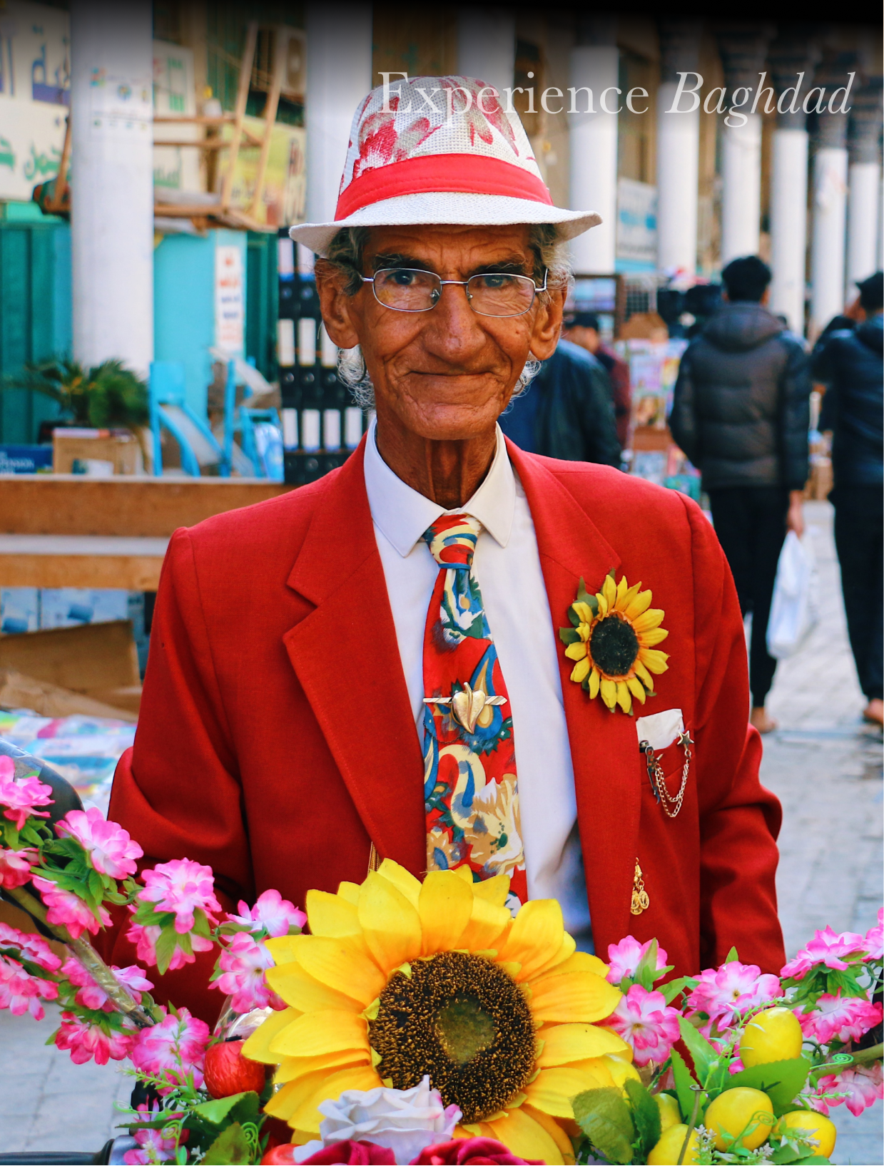 Many people can’t believe this photo was taken in Baghdad. Humans around the world love flowers and bright colors.