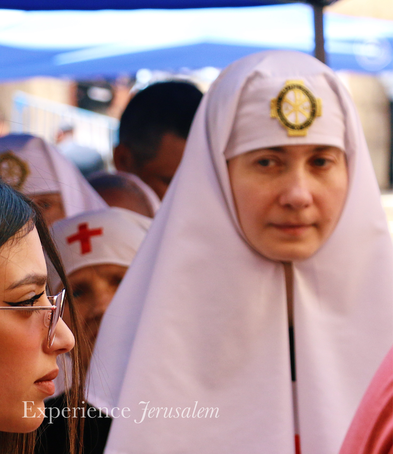 A nun looks at a Christian Palestinian girl with makeup. I’ve always liked this photo. It highlights the differences and similarities among people.