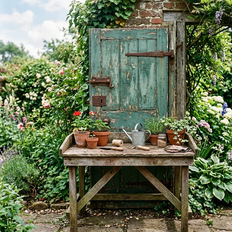 Old Door in the Garden Ideas