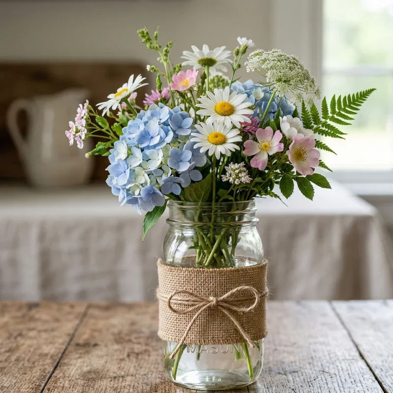Mason Jar Flower Vase Ideas