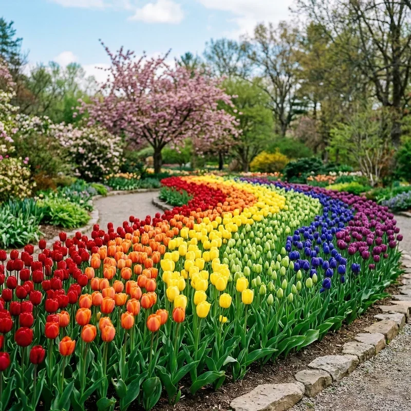 Tulip Flower Bed Ideas