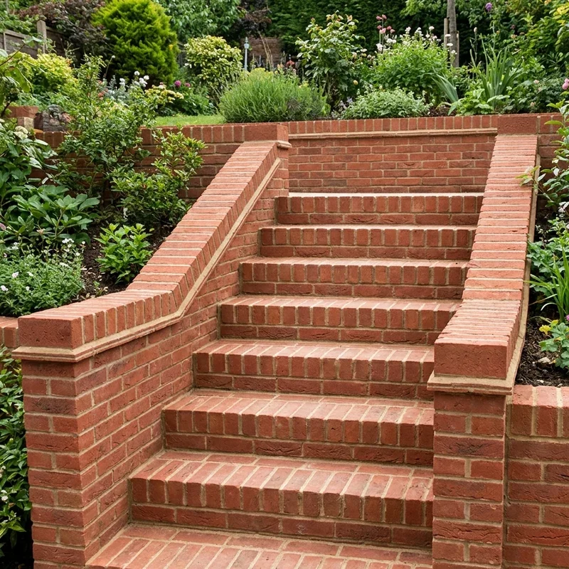 Brick Garden Steps Ideas