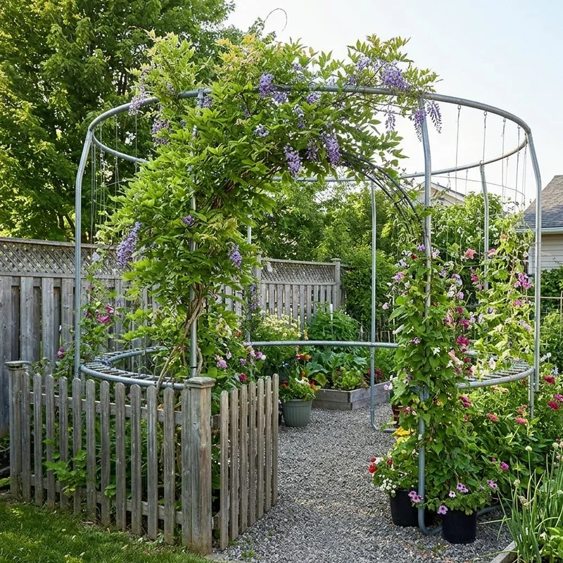 Trampoline Frame Garden Ideas