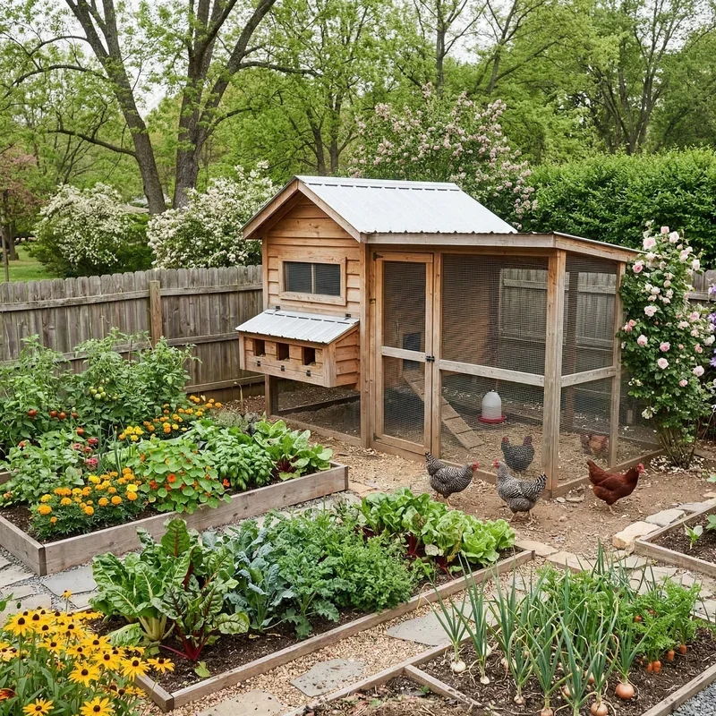 Chicken Coop Garden Ideas