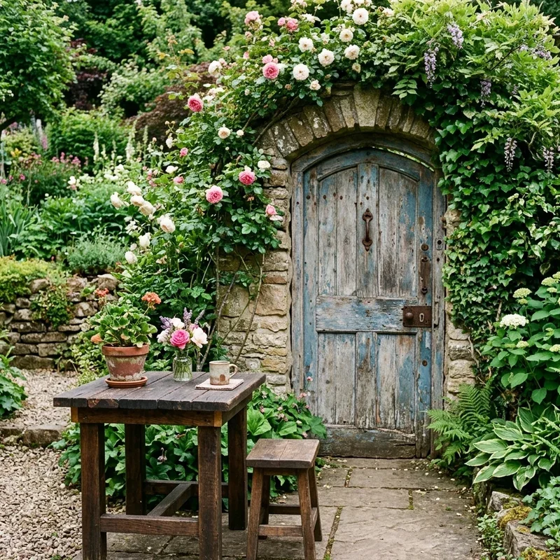 Old Door in the Garden Ideas