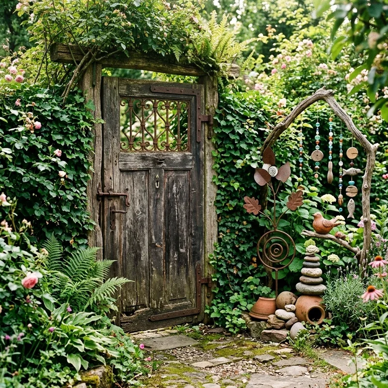 Old Door in the Garden Ideas