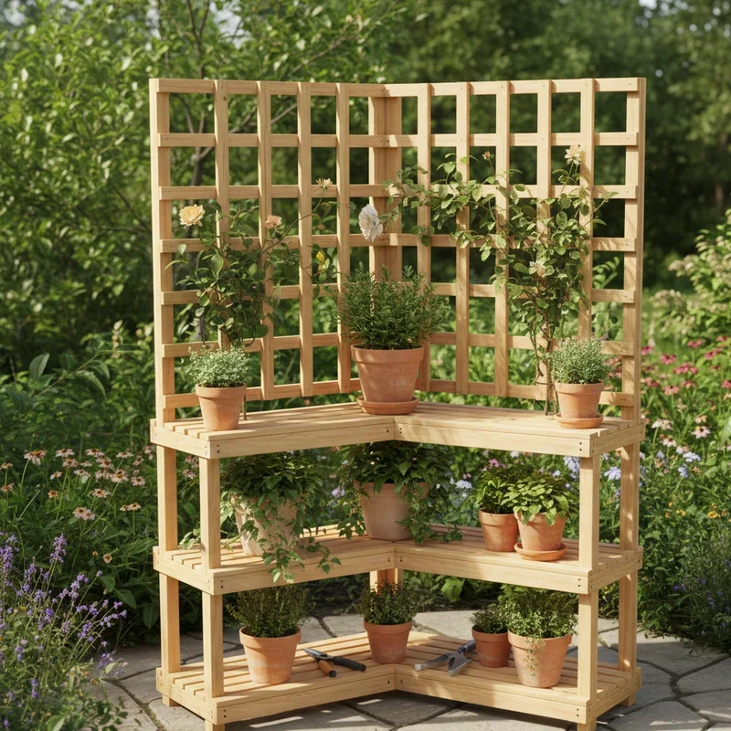 DIY Wood Outdoor Plant Stand Ideas
