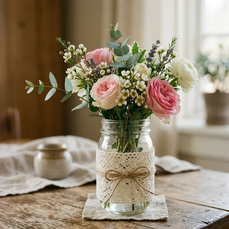 Mason Jar Flower Vase Ideas