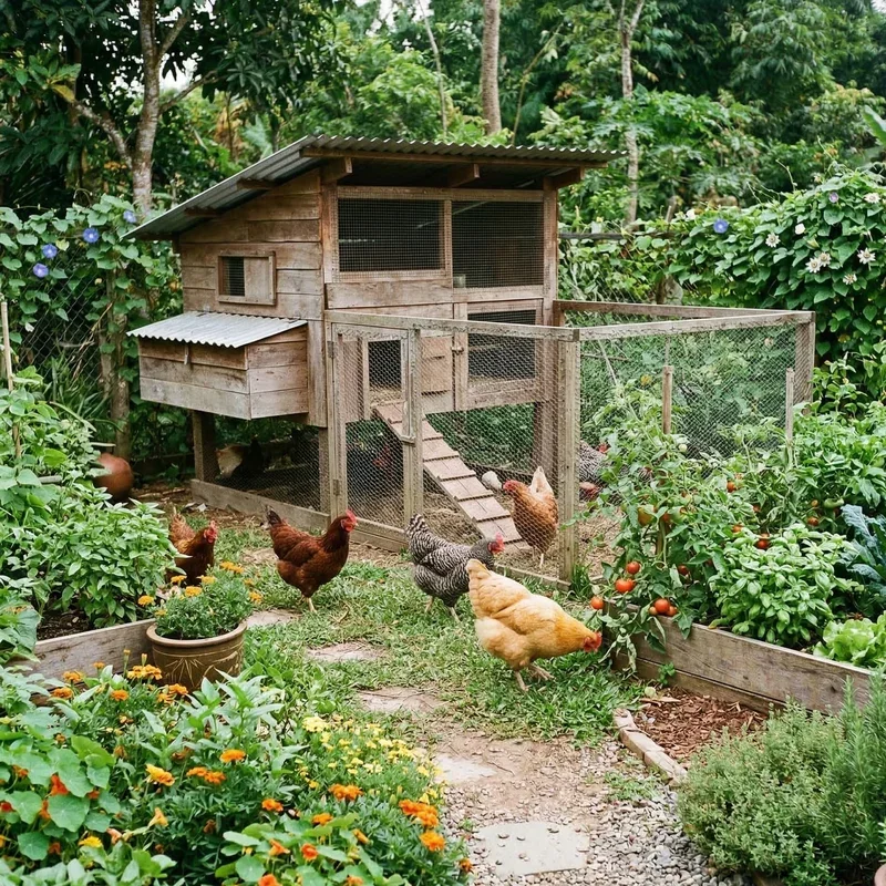 Chicken Coop Garden Ideas