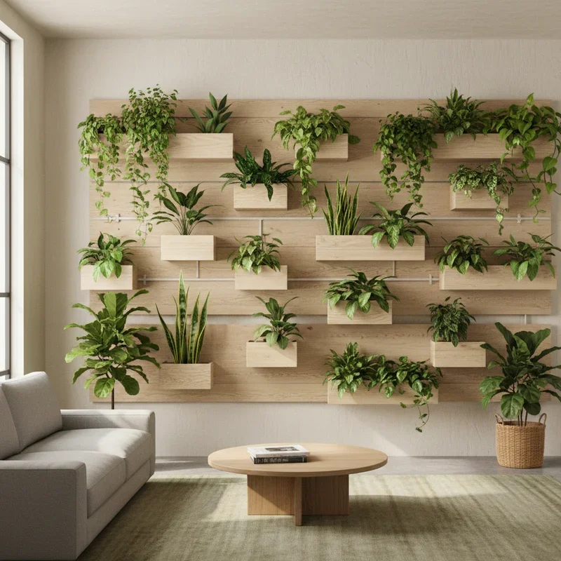 15 Living Room Plant Wall Shelf Ideas for Green Styling