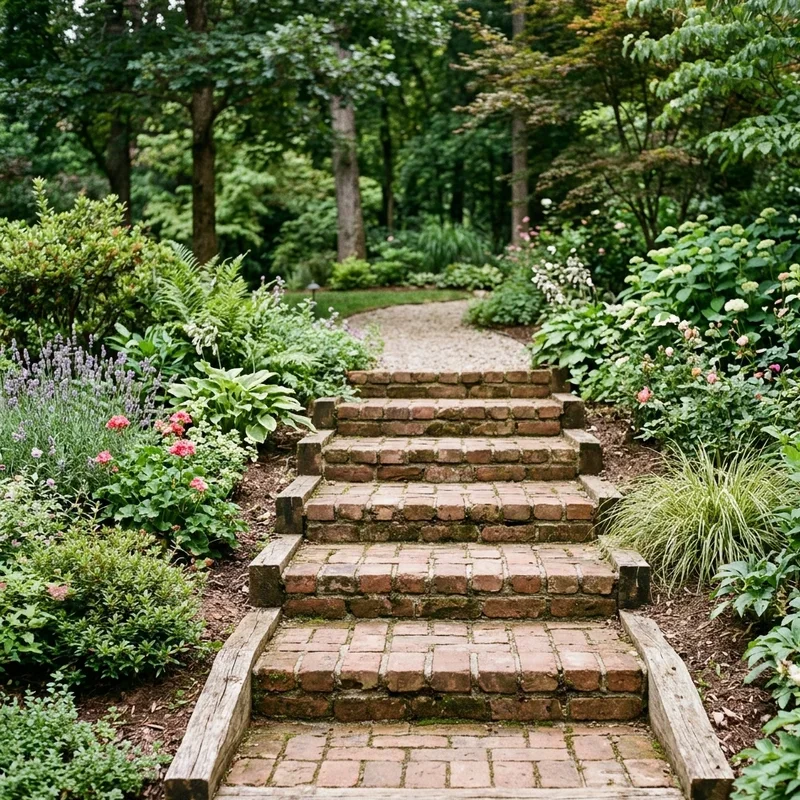 15 Brick Garden Steps Ideas for Charming Outdoor Paths