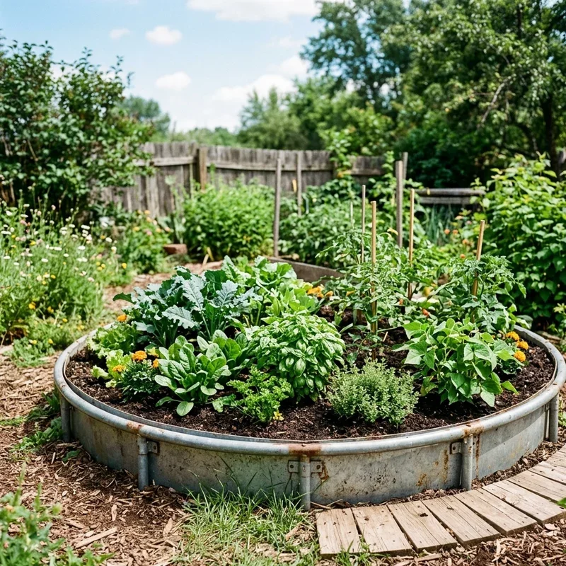 Trampoline Frame Garden Ideas