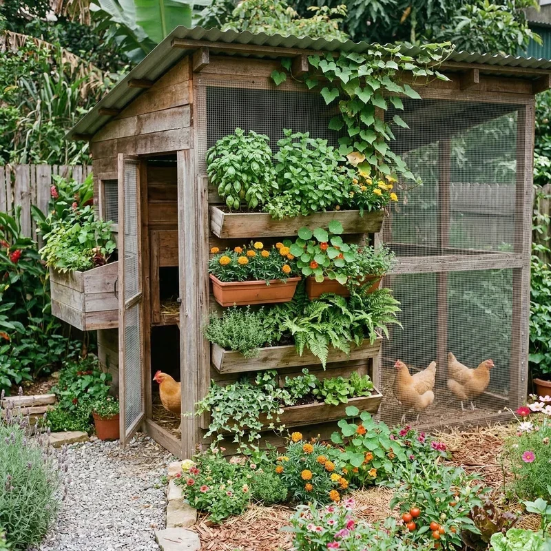 Chicken Coop Garden Ideas