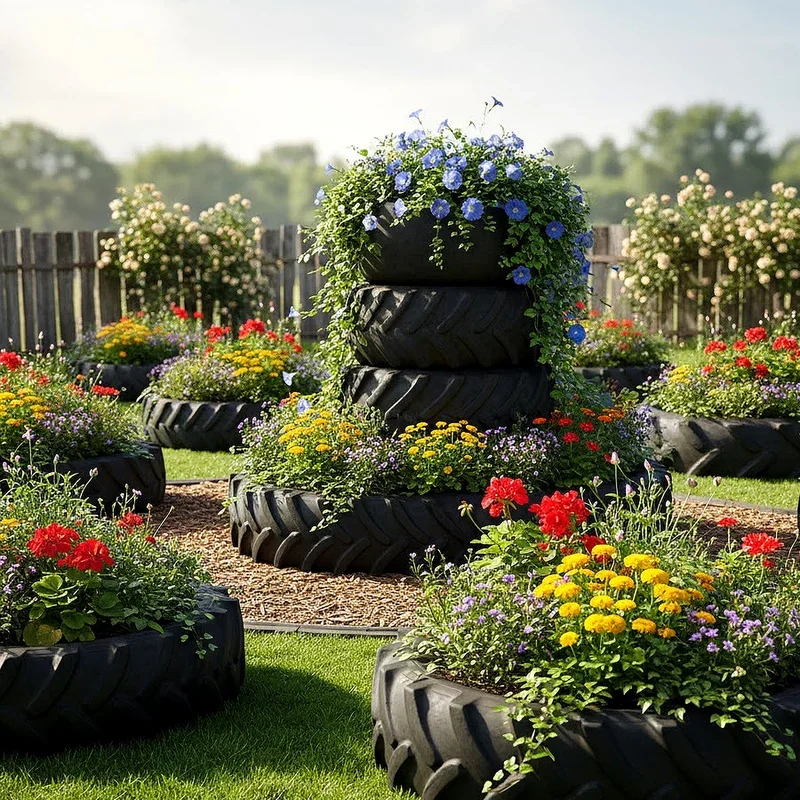 15 Tire Garden Ideas for Creative Outdoor Spaces