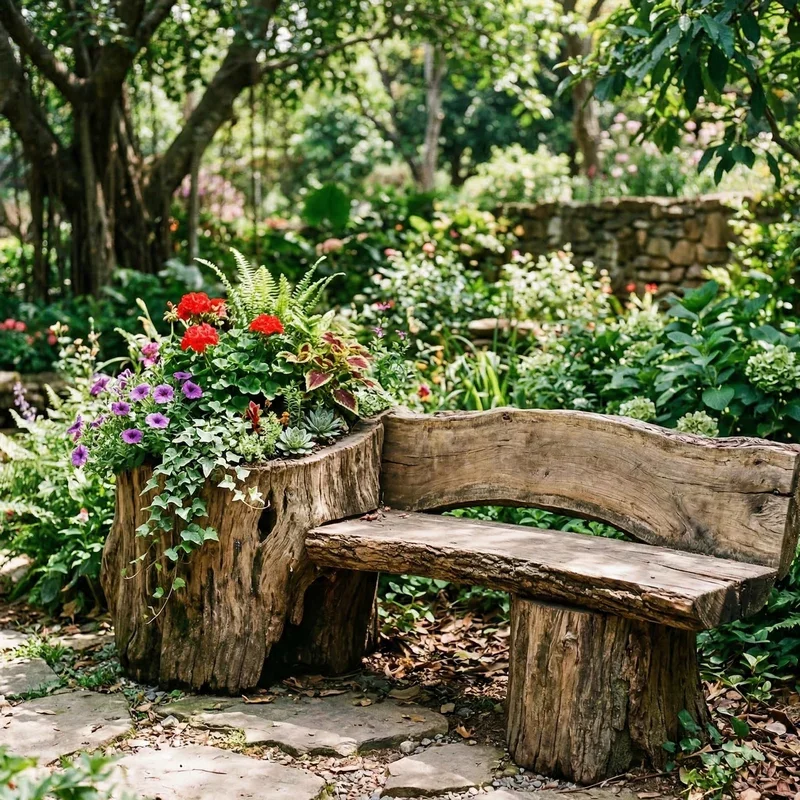 Tree Stump Bench Ideas