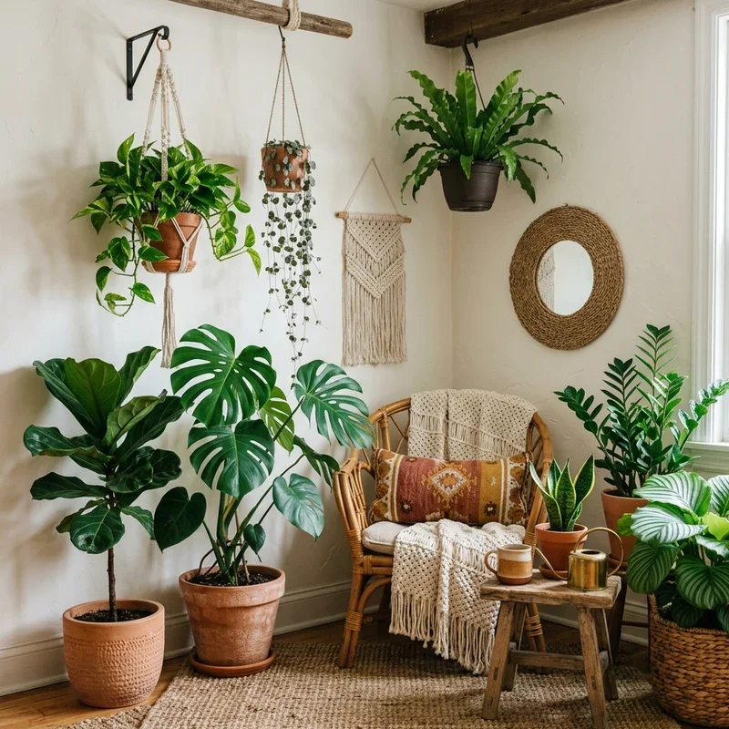Living Room Plant Corner Ideas