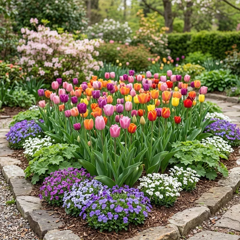 Tulip Flower Bed Ideas