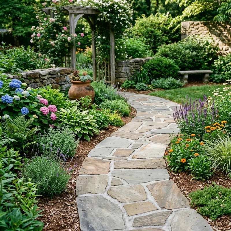 Flagstone Garden Ideas