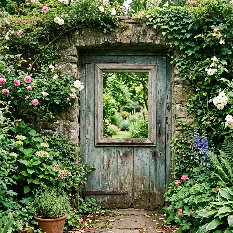 Old Door in the Garden Ideas