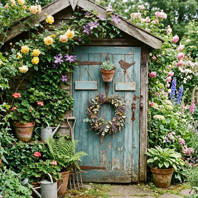 Old Door in the Garden Ideas