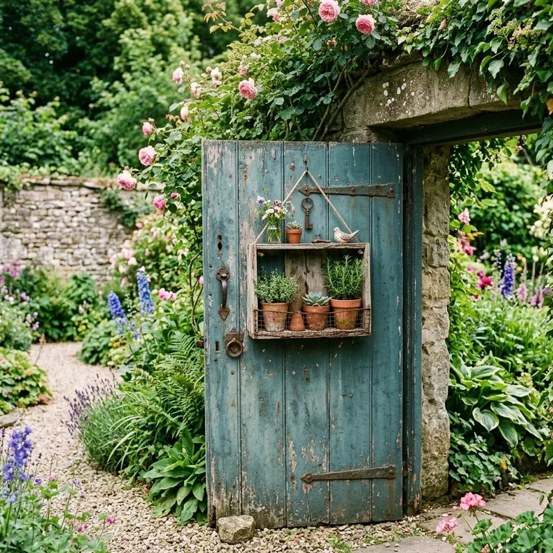 Old Door in the Garden Ideas