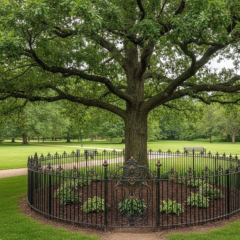 Fence Around Tree Ideas