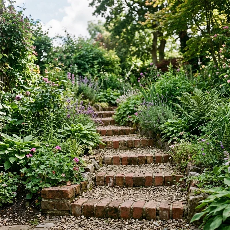 Brick Garden Steps Ideas
