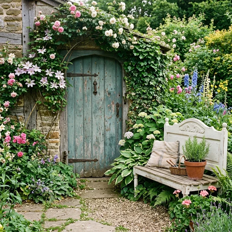 Old Door in the Garden Ideas