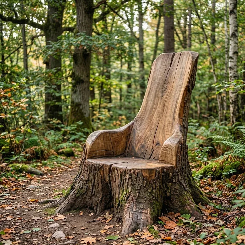 Tree Stump Bench Ideas