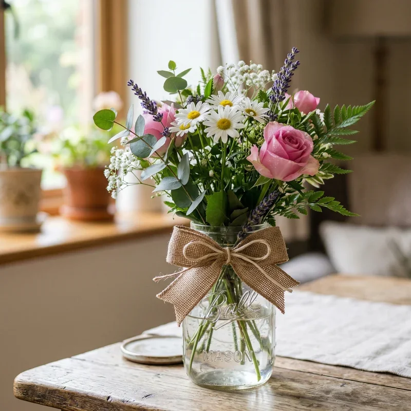 Mason Jar Flower Vase Ideas