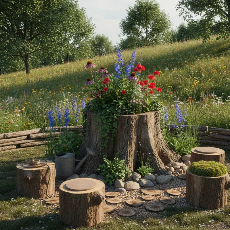 Stump Garden Ideas