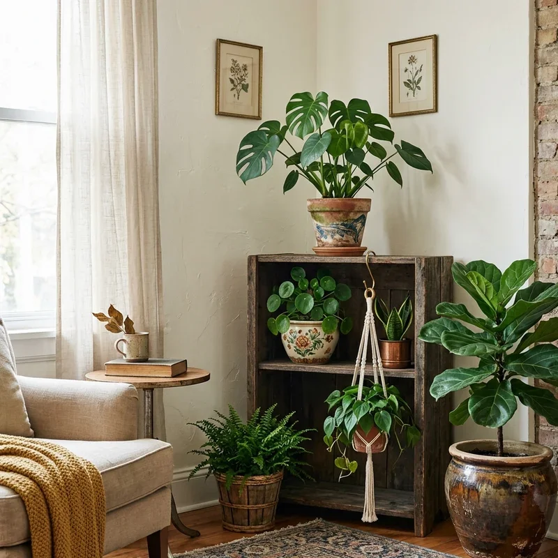 Living Room Plant Corner Ideas