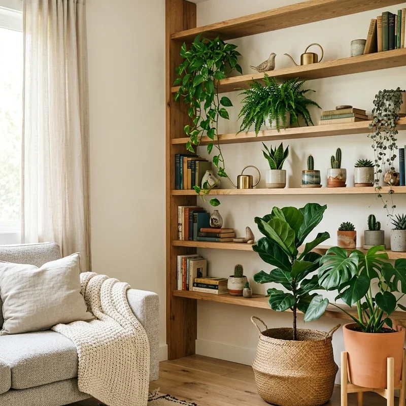 Living Room Plant Corner Ideas