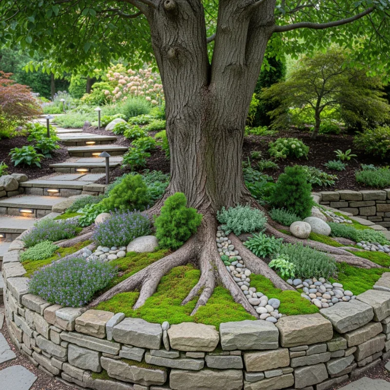15 Landscaping Ideas Around Tree Roots That Work