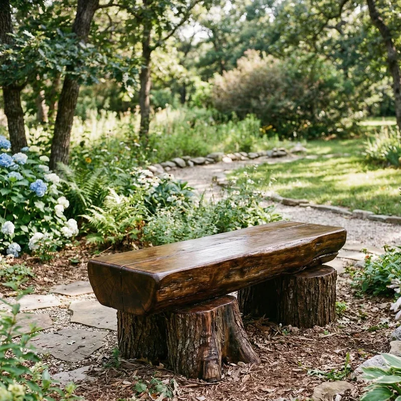 Tree Stump Bench Ideas
