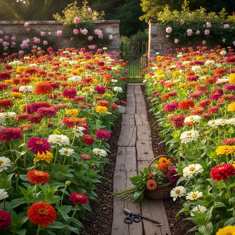 Zinnia Flower Bed Ideas