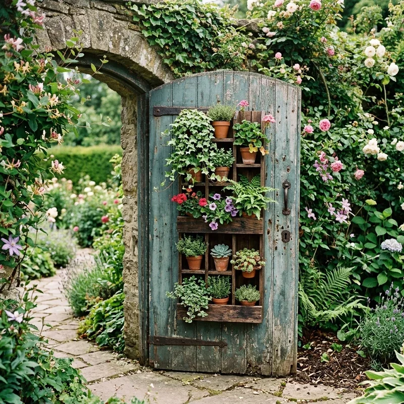 Old Door in the Garden Ideas