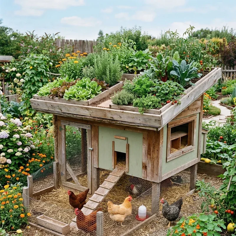 Chicken Coop Garden Ideas