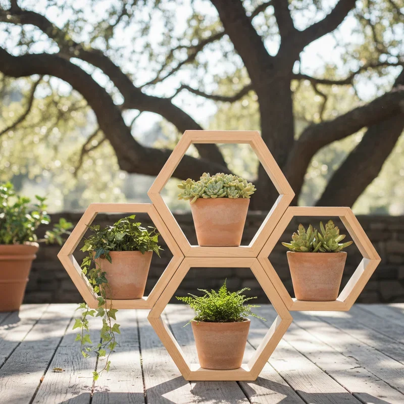 DIY Wood Outdoor Plant Stand Ideas