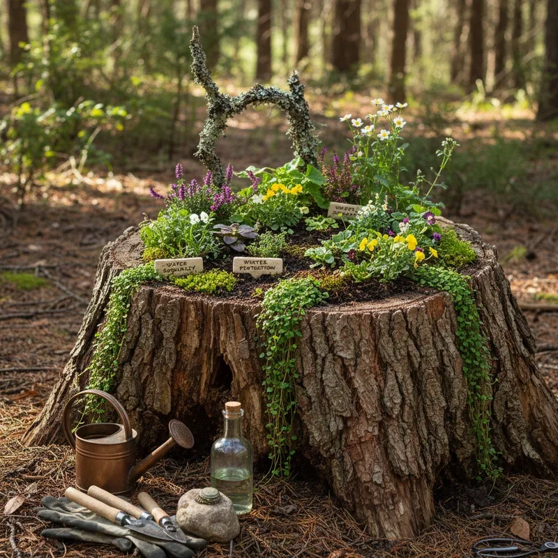 Stump Garden Ideas