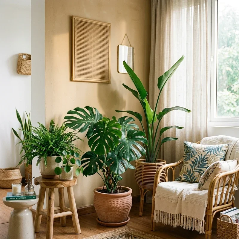 Living Room Plant Corner Ideas