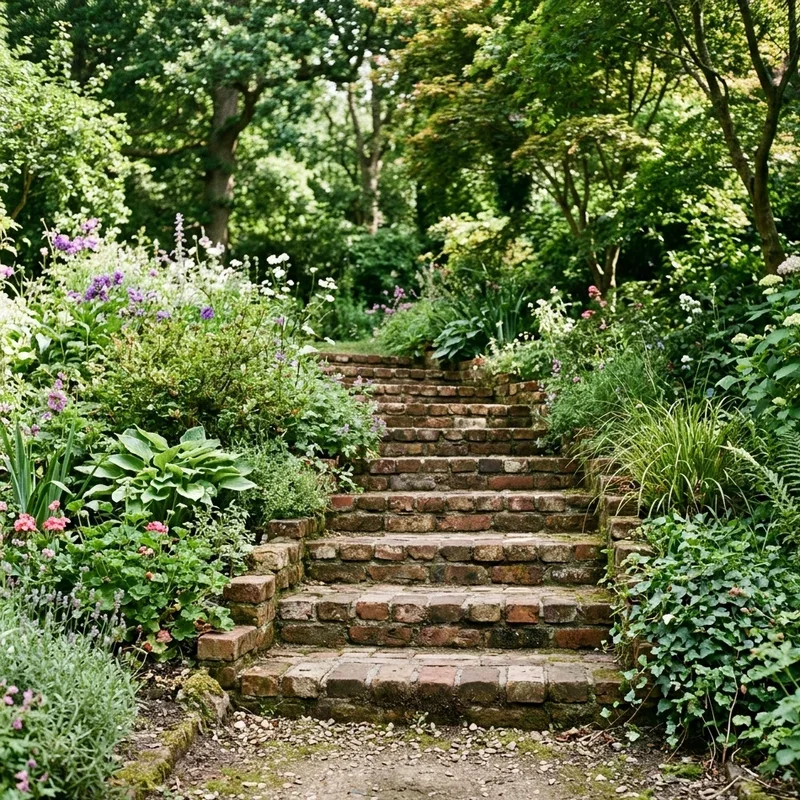 Brick Garden Steps Ideas