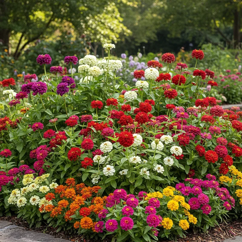 Zinnia Flower Bed Ideas