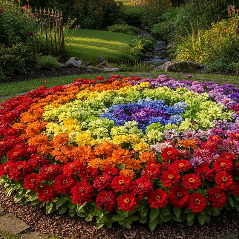 Zinnia Flower Bed Ideas