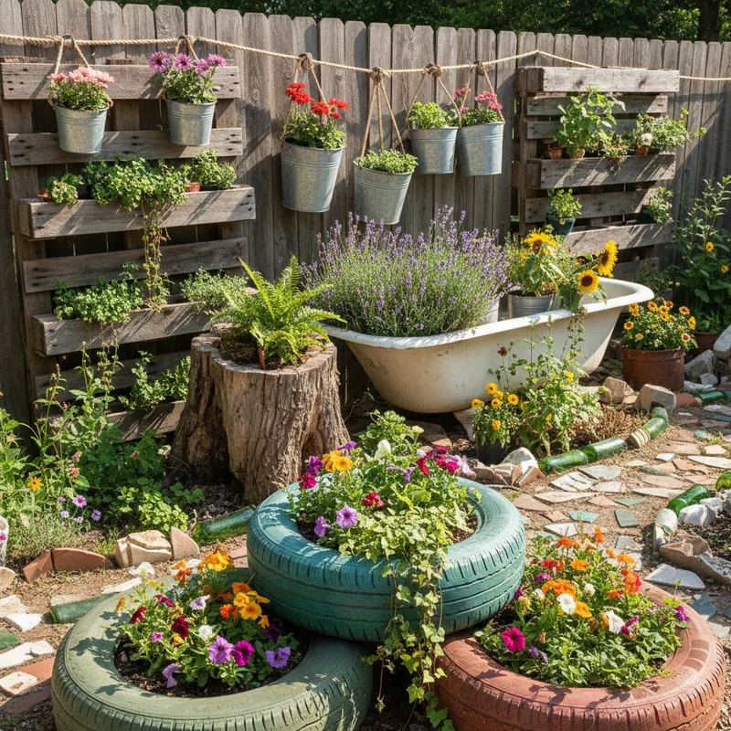 Junk Upcycled Garden Ideas
