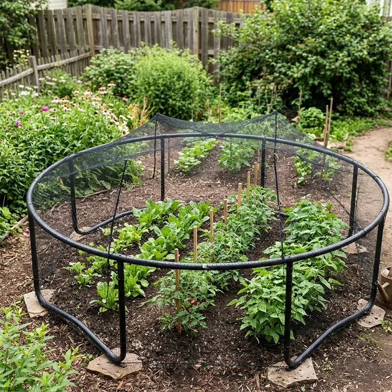 Trampoline Frame Garden Ideas