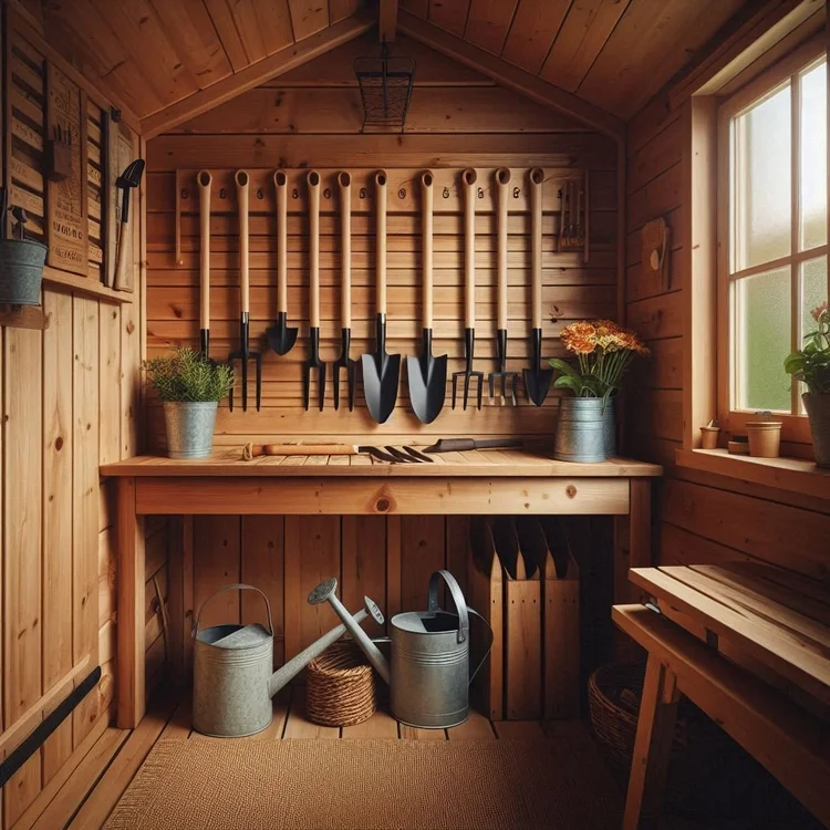 15 Functional Garden Shed Interior Ideas