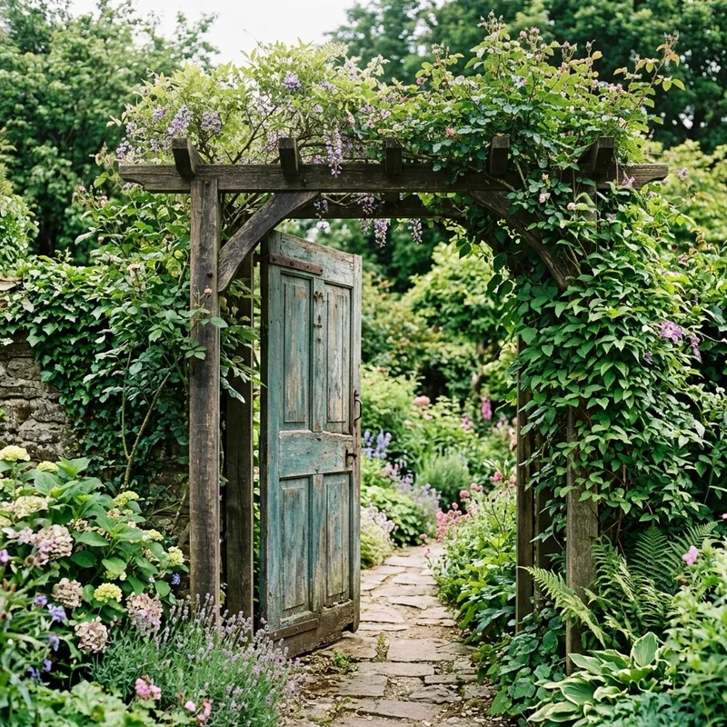Old Door in the Garden Ideas