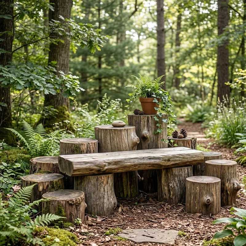 Tree Stump Bench Ideas