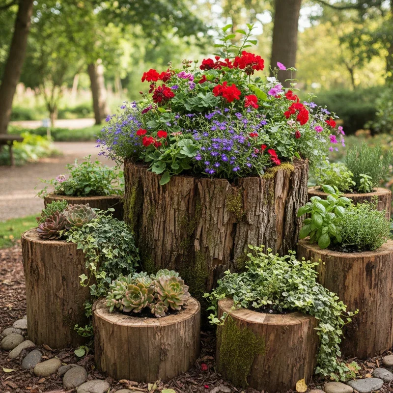Stump Garden Ideas